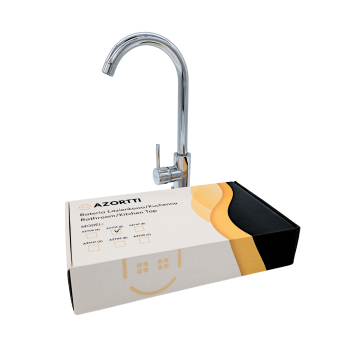 Bateria Umywalkowa Wysoka Chromowana Azortti AZT115(S) kran i pudełko